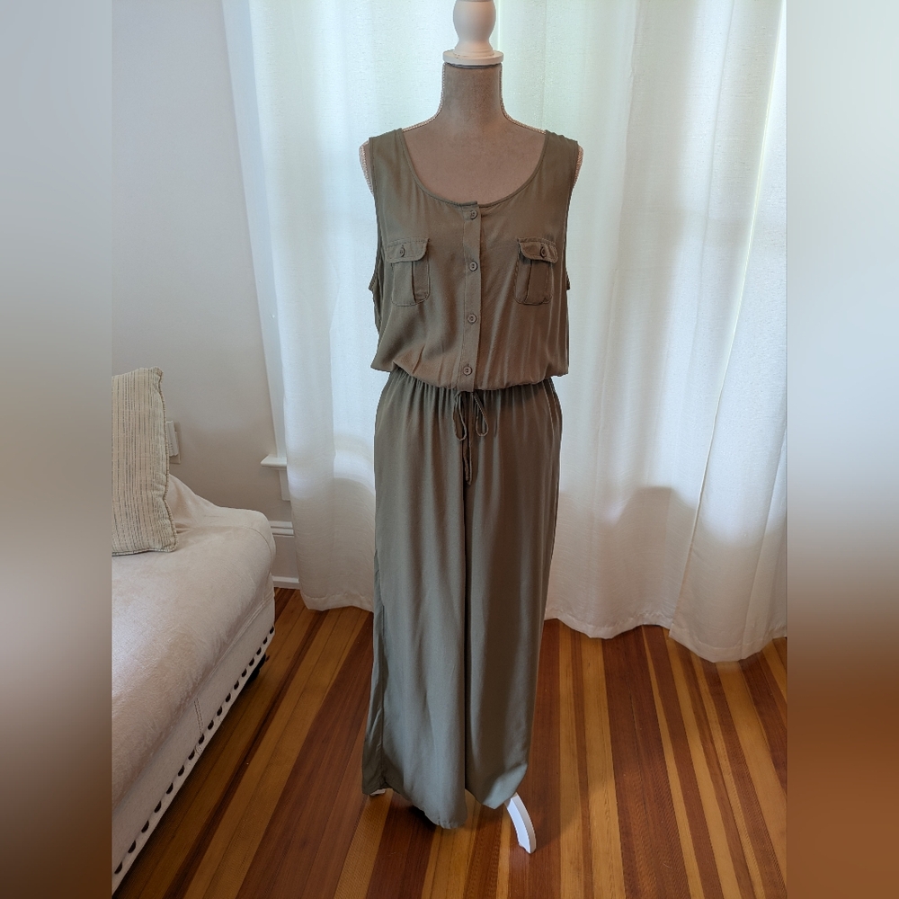 Ci Sono Green Sleeveless Jumpsuit, NWT